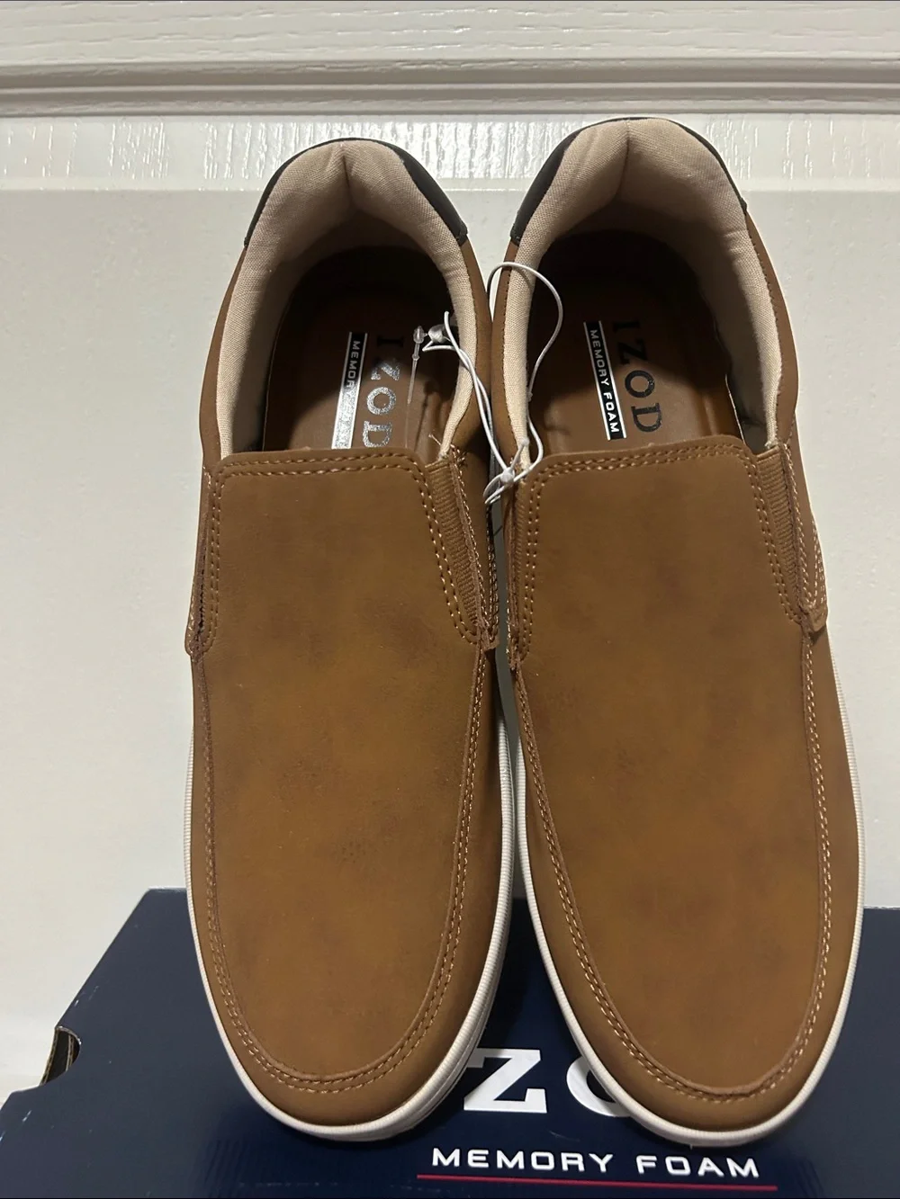 Izod brown slip ons